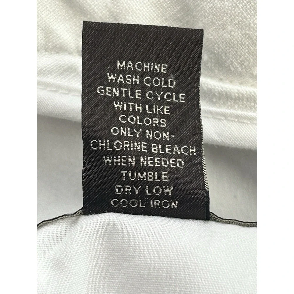 Tasso Elba 100% Linen Chino Pants White Semi Sheer 36x27 Coastal‎ Lightweight